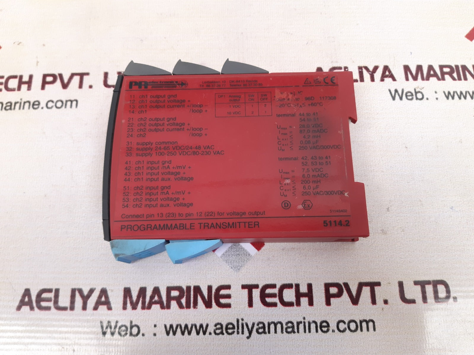 Pr Electronics 5114.2 Programmable Transmitter 4-20Ma