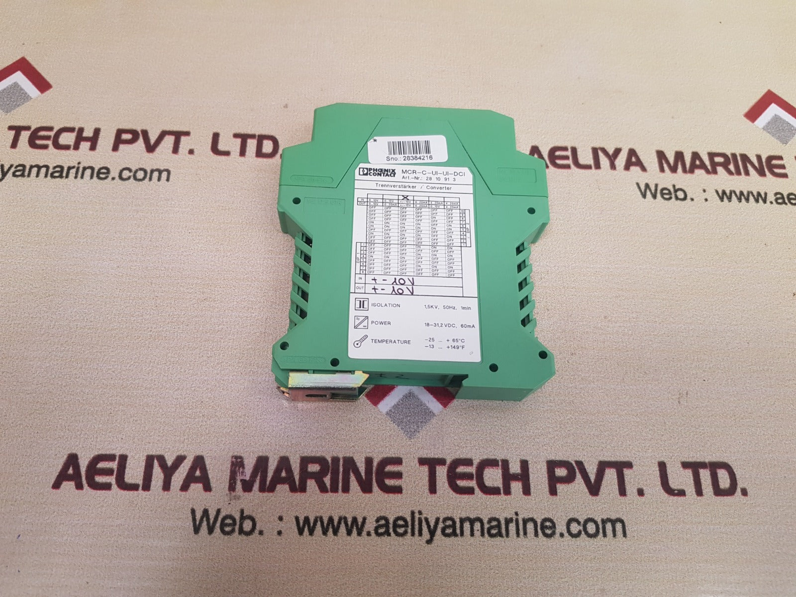 Phoenix Contact Mcr-c-ui-ui-dci Isolating Amplifier Converter Module