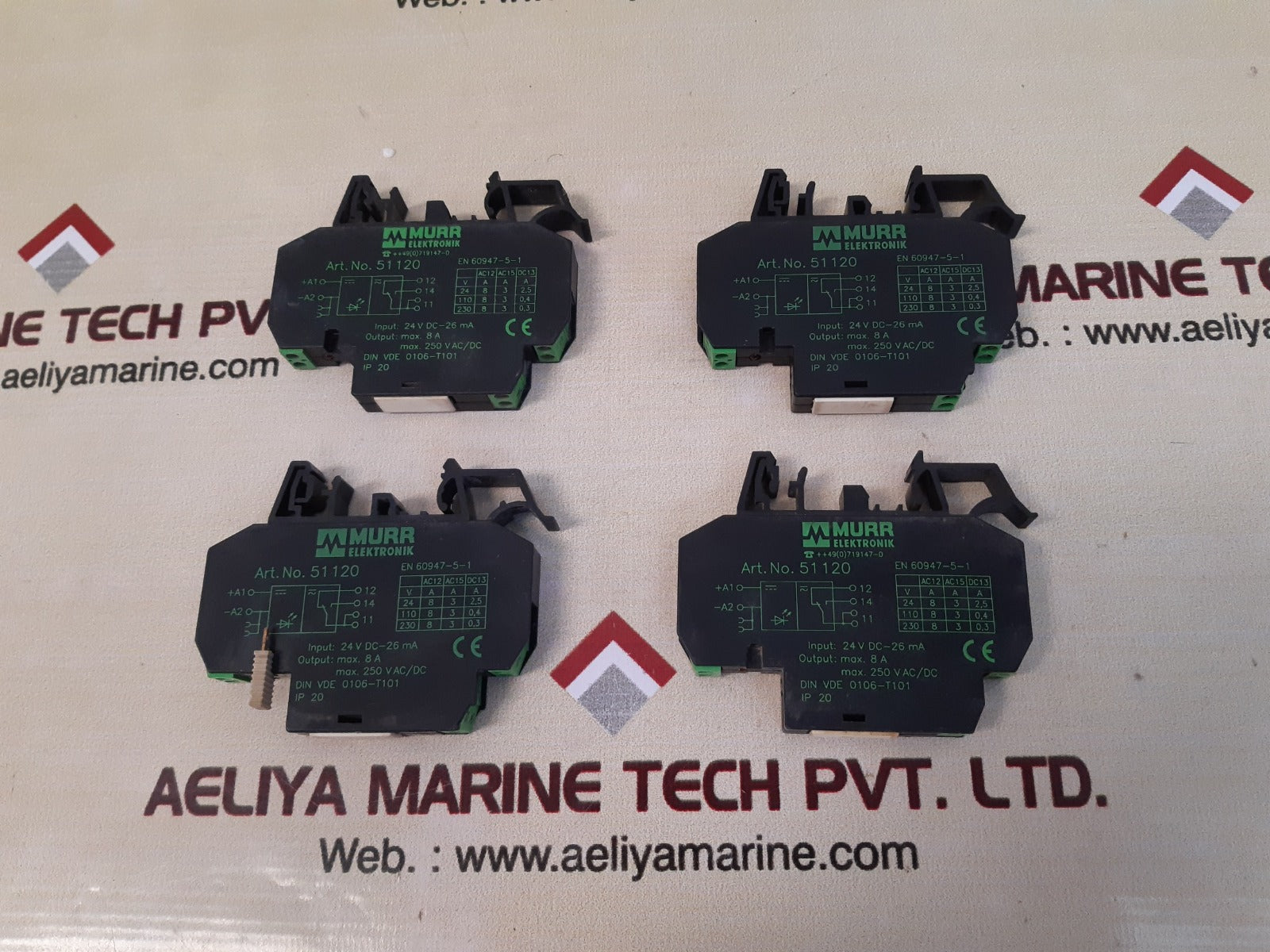 Lot Of 10X Murr Elektronik 51120 Interface Relay 250 Vac/Dc