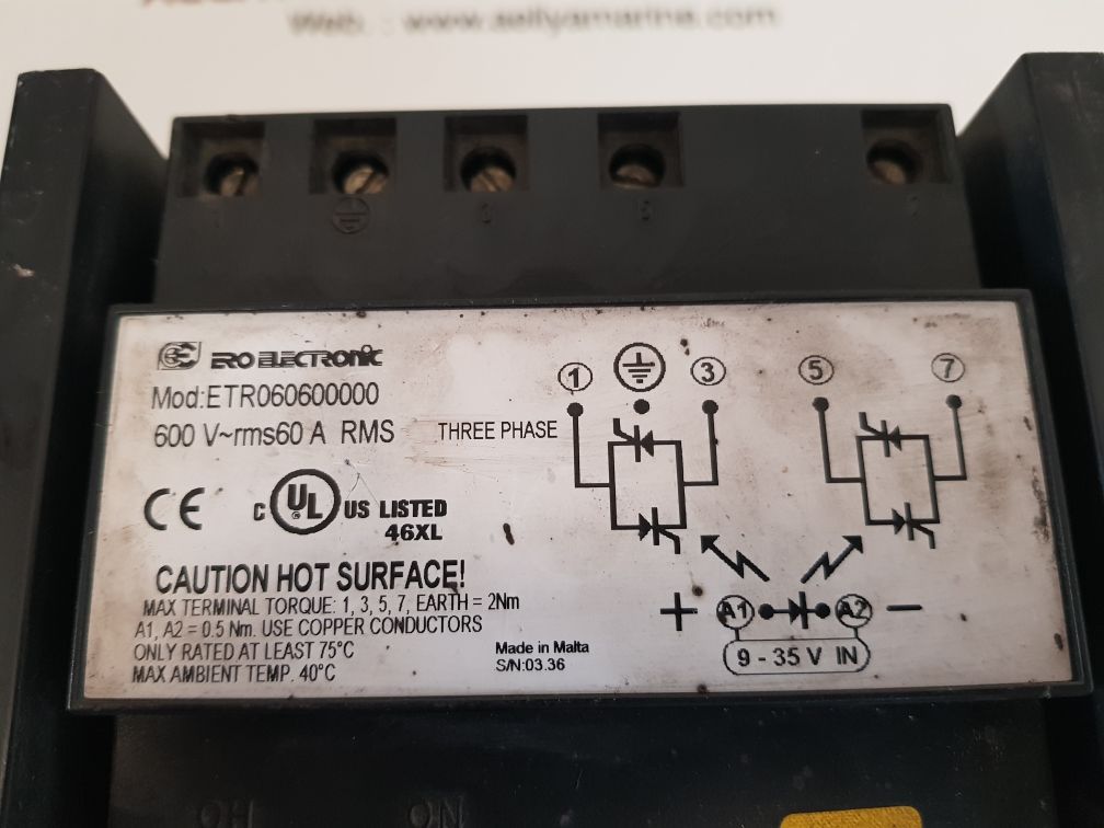 Ero Electronic ETR060600000 Three Phase Contactor
