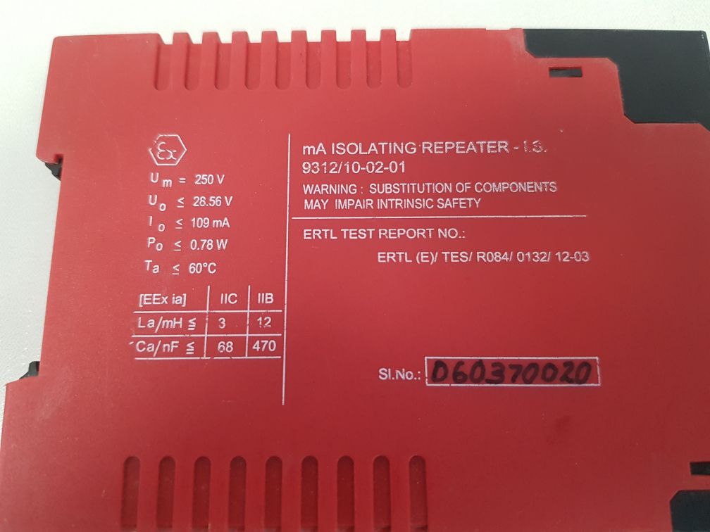 Stahl 9312/10-02-01 ma-isolating repeater