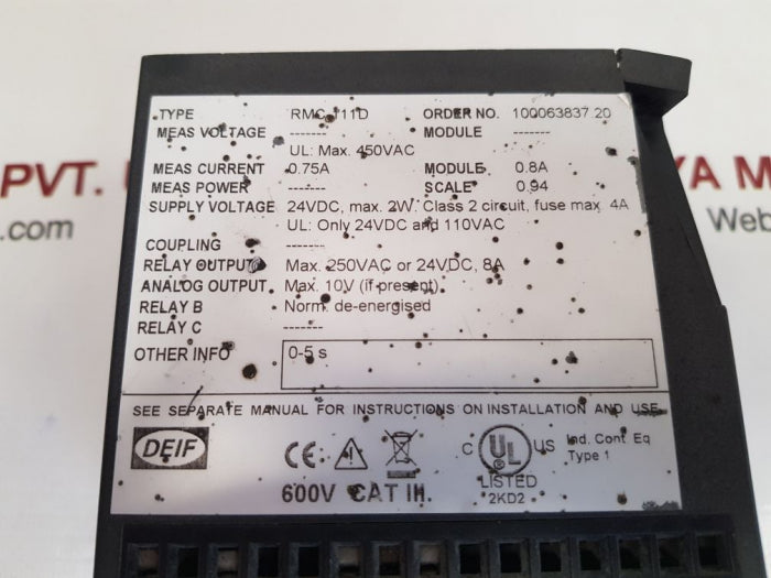 Deif Rmc-111D Current Relay