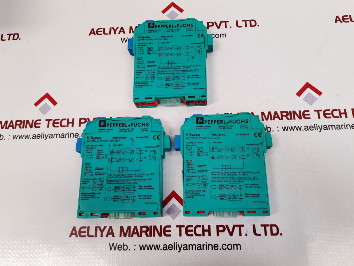 Pepperl+fuchs kfd2-sr-ex2 k-system safety relay module 34784