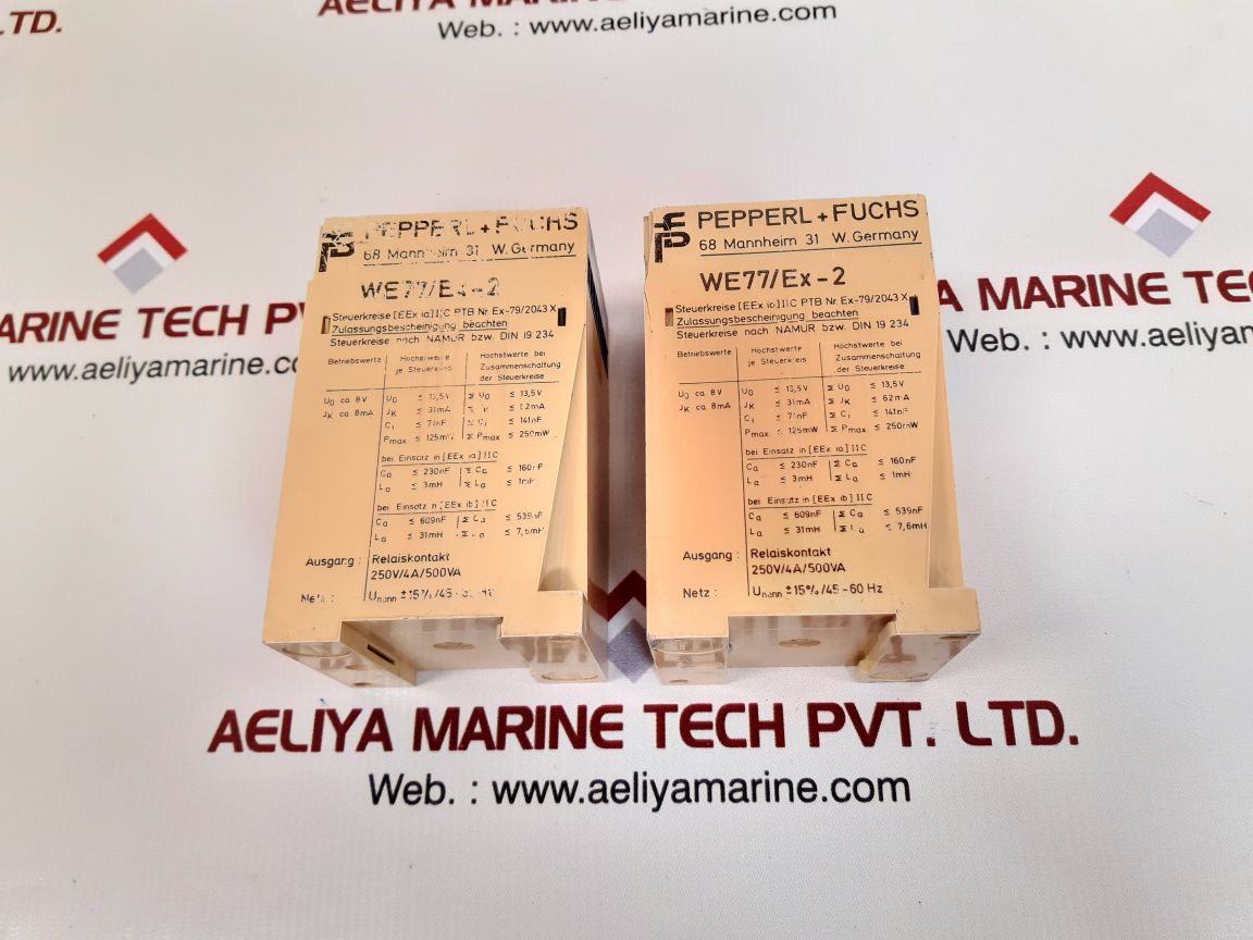 Pepperl+Fuchs We77/Ex-2 Isolator Amplifier Switch Ex-79/2043X