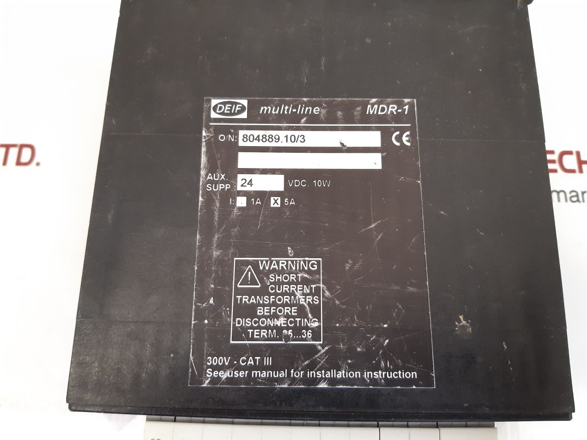 Deif Multi-line Mdr-1 Differential Relay 24Vdc 10W