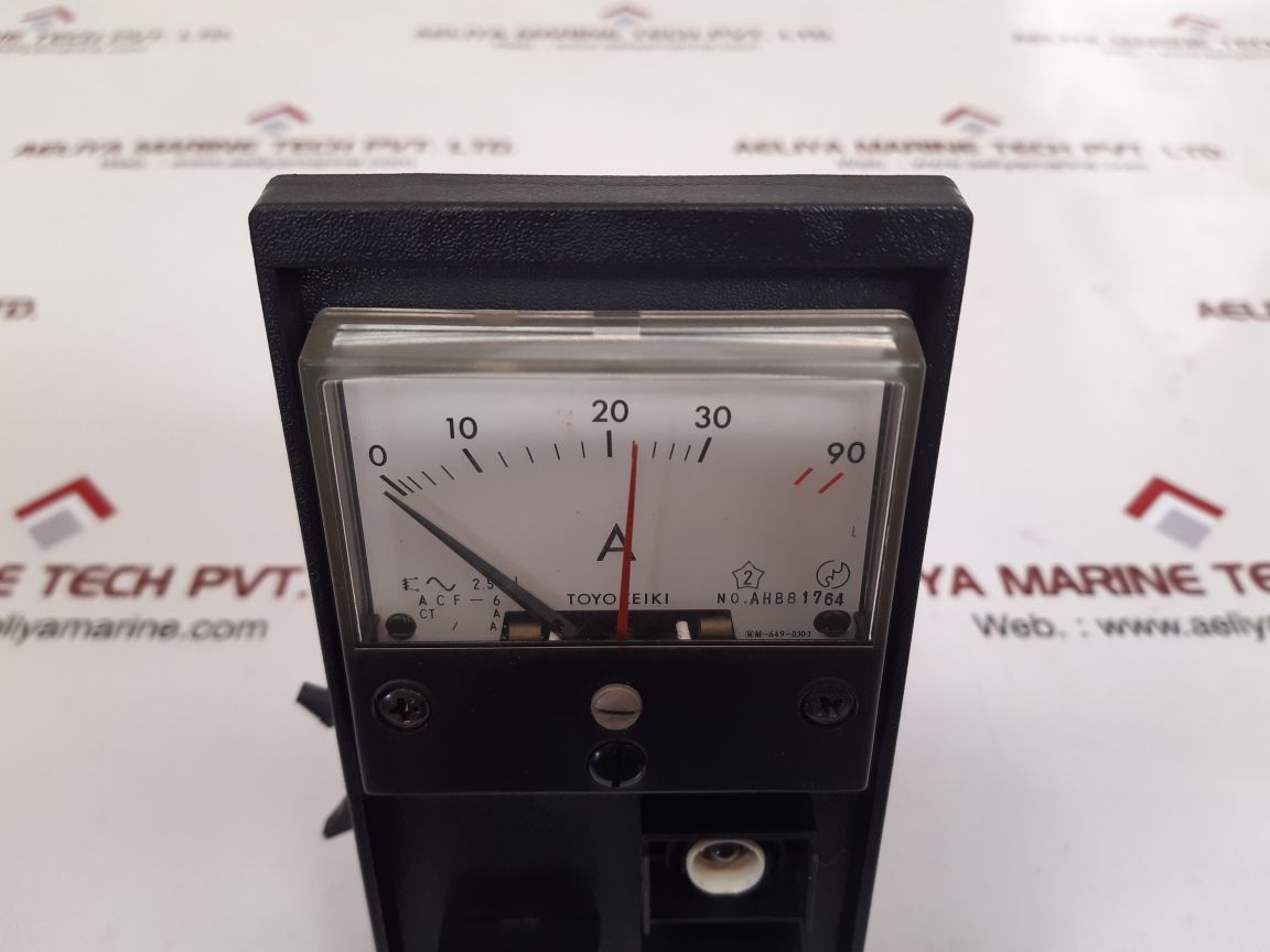 Toyo Keiki Acf-6 Amp Panel Meter 0-90 A M02C