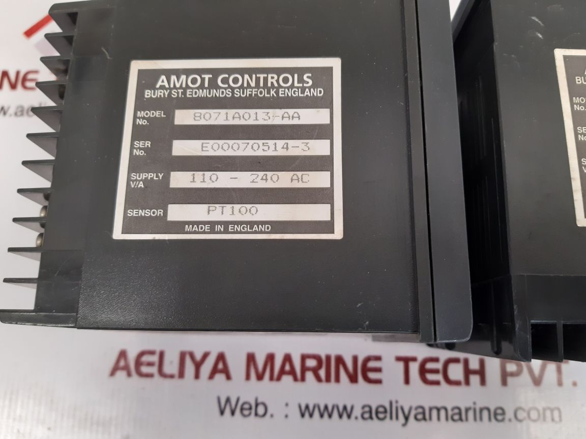 Amot Controls 8071A Controller 8071A013-aa 110-240 Ac Sensor. Pt100