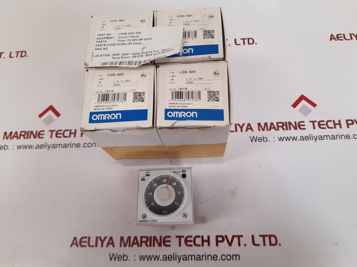 Omron H3Ba-n8H 0 To 30 Sec Timer With Base 110Vac 50/60Hz