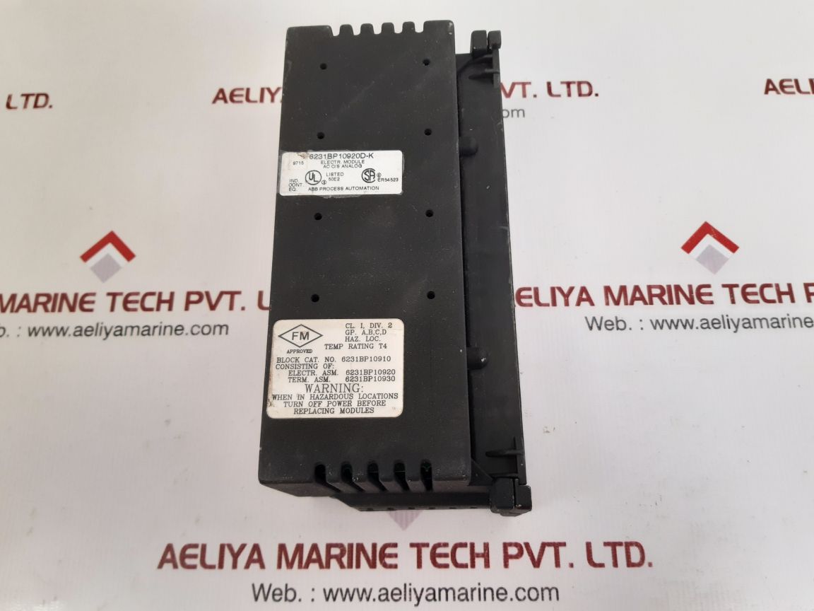 Abb Taylor 6231Bp10920D-k Mod 300 Analog Terminal I/O Block 6231Bp10930C-k