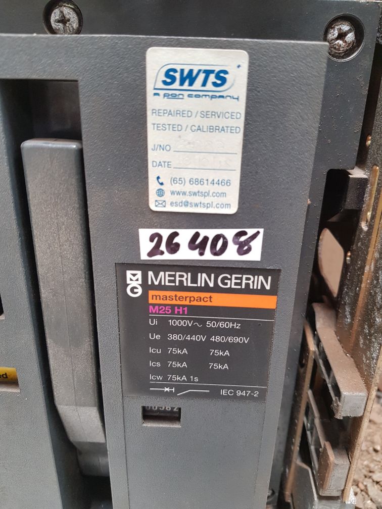 Merlin Gerin Masterpact M25 H1 Circuit Breaker Str 28 D 2500A 1000Vac