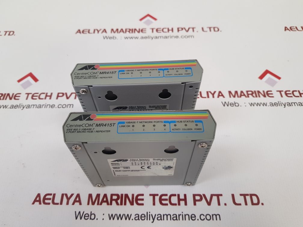 Lot of 6X Allied Telesyn AT-MR415T 4 Port Micro Hub/ Repeater 7.5VDC 500MA REV A