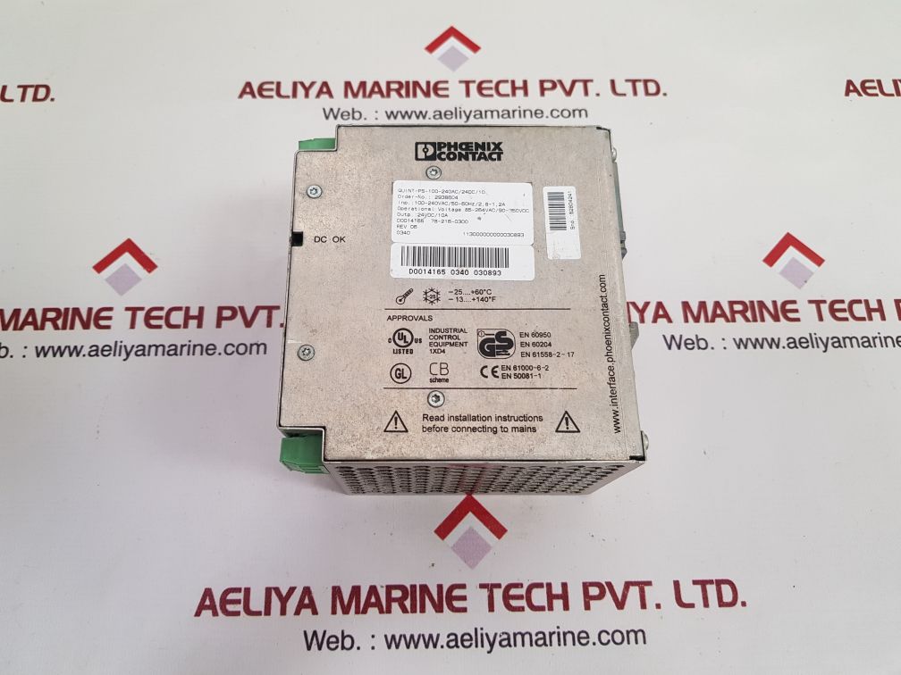 Phoenix Contact Quint-ps-100-240Ac/24Dc/10 Power Supply Rev 06