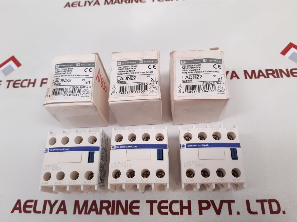 Lot Of 3X Telemecanique Ladn22 Auxiliary Contact Block 15124510151 Iec 947