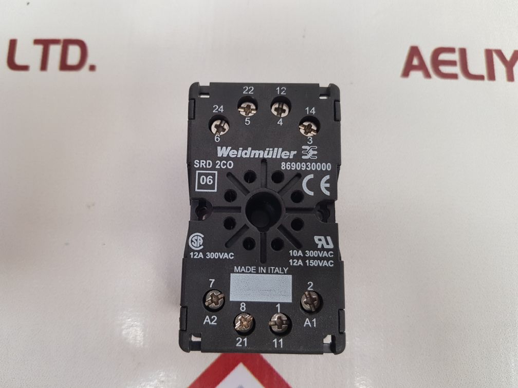 Weidmuller Srd 2Co Relay Base Dpdt Screw 8690930000