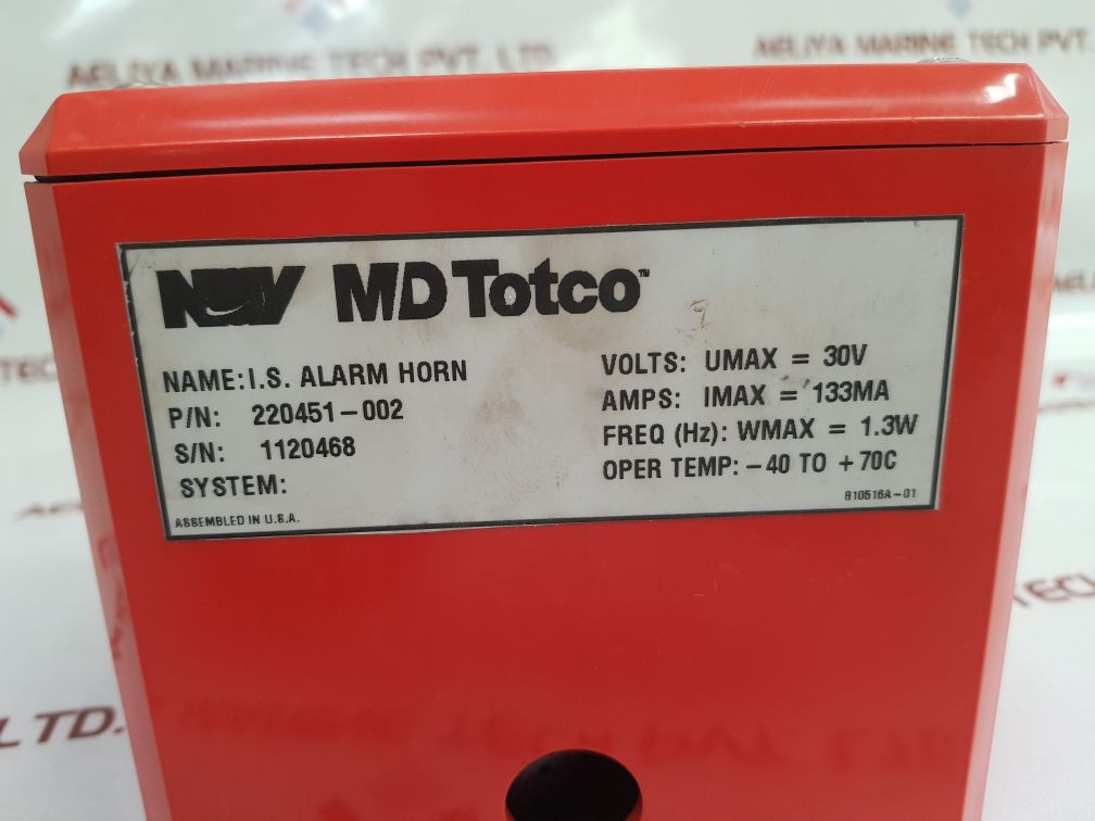 Nov Md Totco 220451-002 Sounder Y05/Is/C/T4 - Aeliya Marine Tech