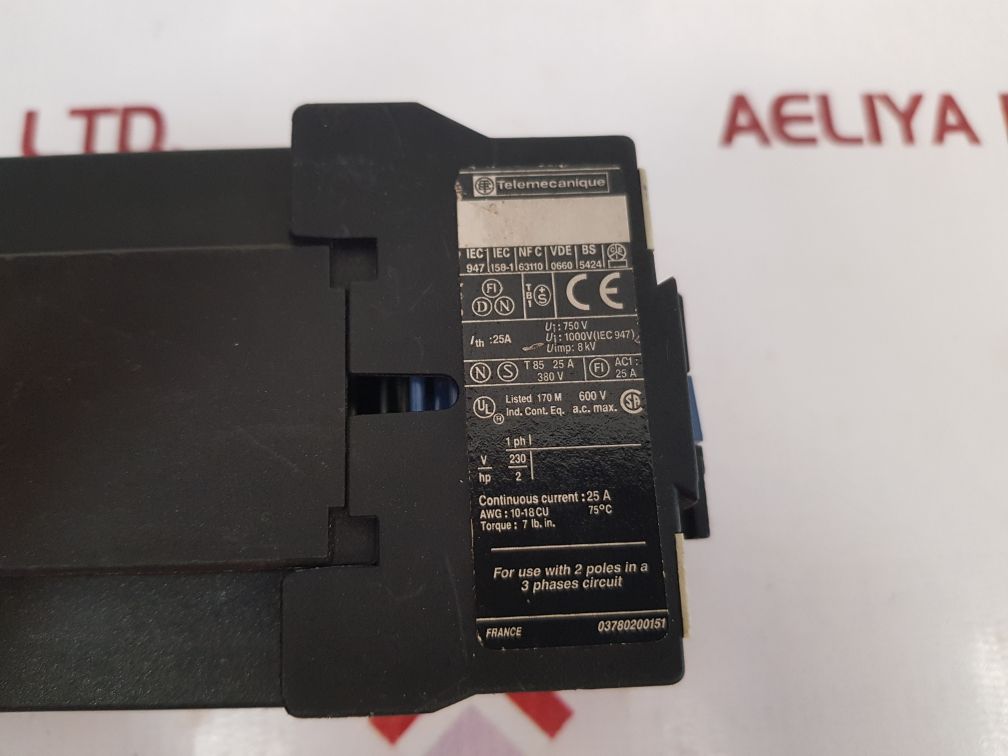 Telemecanique 03780200151 Contactor - Aeliya Marine Tech