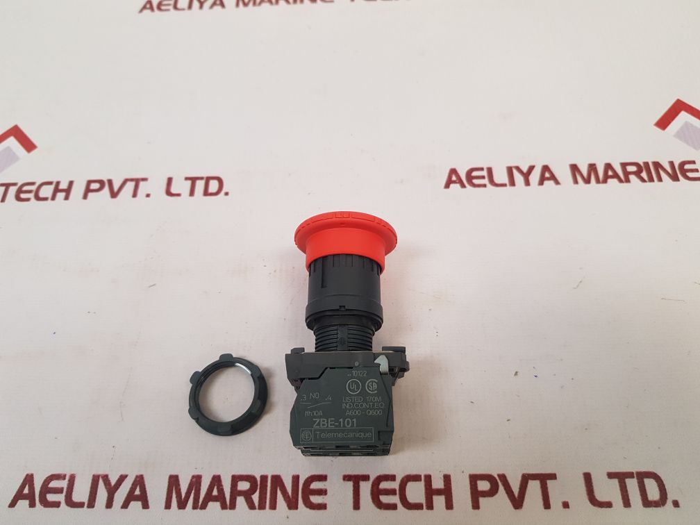Telemecanique Zbe-101 Red Illuminated Push Button Switch