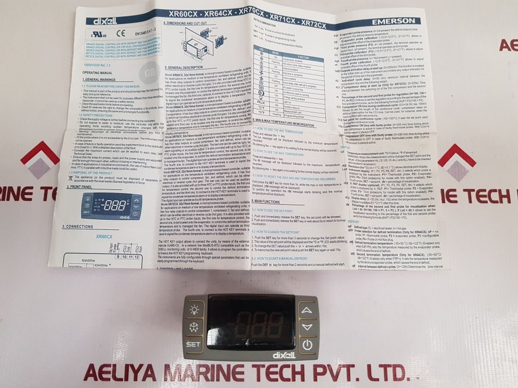 Emerson xr60cx controller - Aeliya Marine Tech