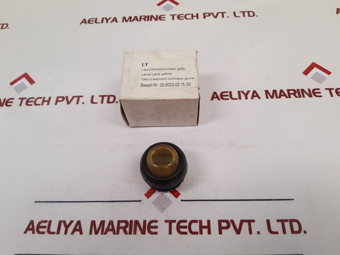 Set Of 5X Bartec 05-0003-00 15/00 Yellow Lamp Lens