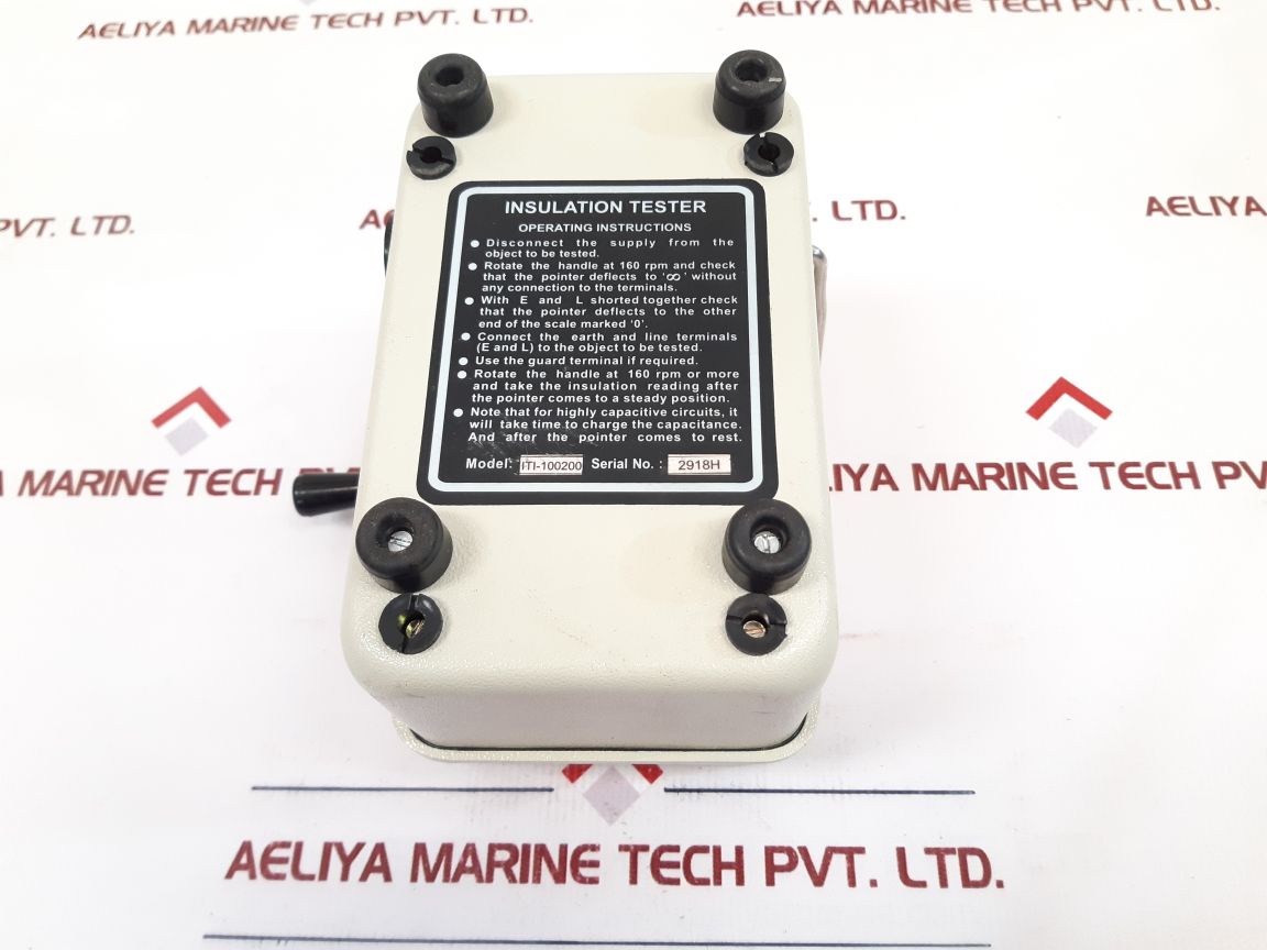 Shanti Iti-100200 Insulation Tester - Aeliya Marine Tech