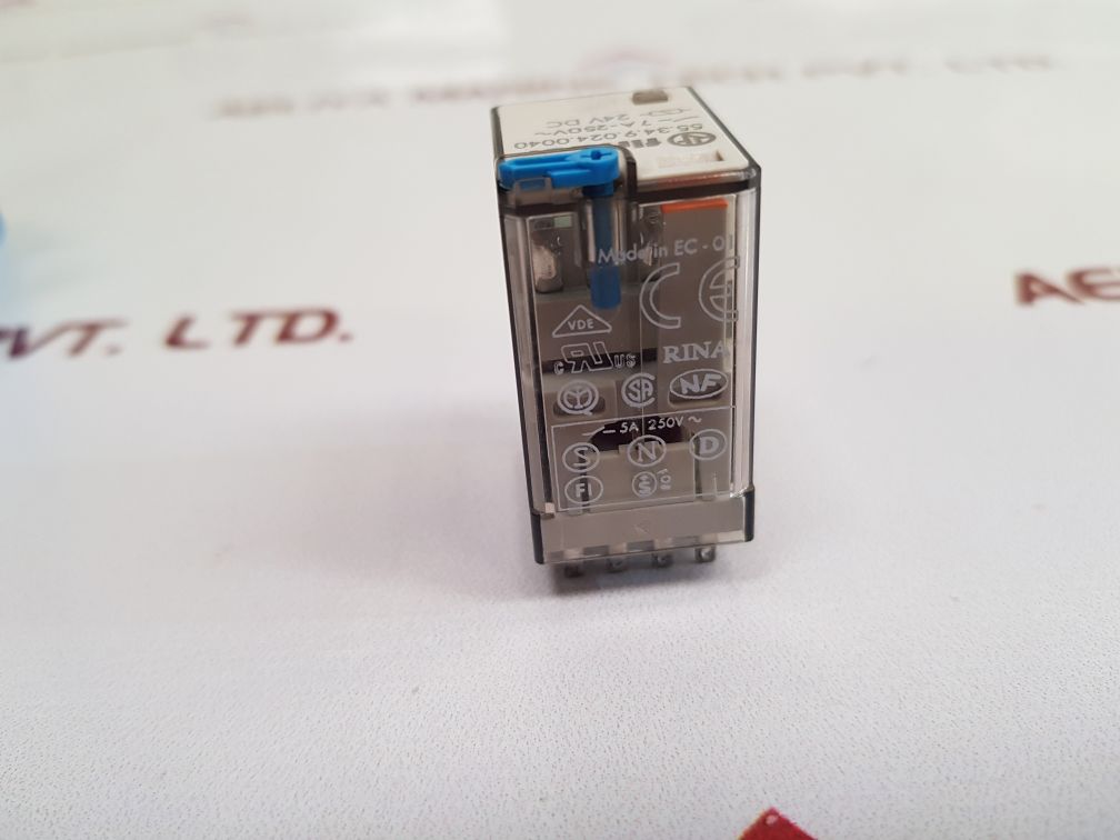 Finder 55.34.9.024.0040 Relay With 94.04 Relay Socket And 9902.9024.99 - Aeliya Marine Tech