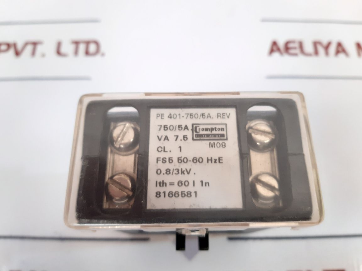 Crompton Pe-401-750/5A Current Transformer Ratio-750/5A