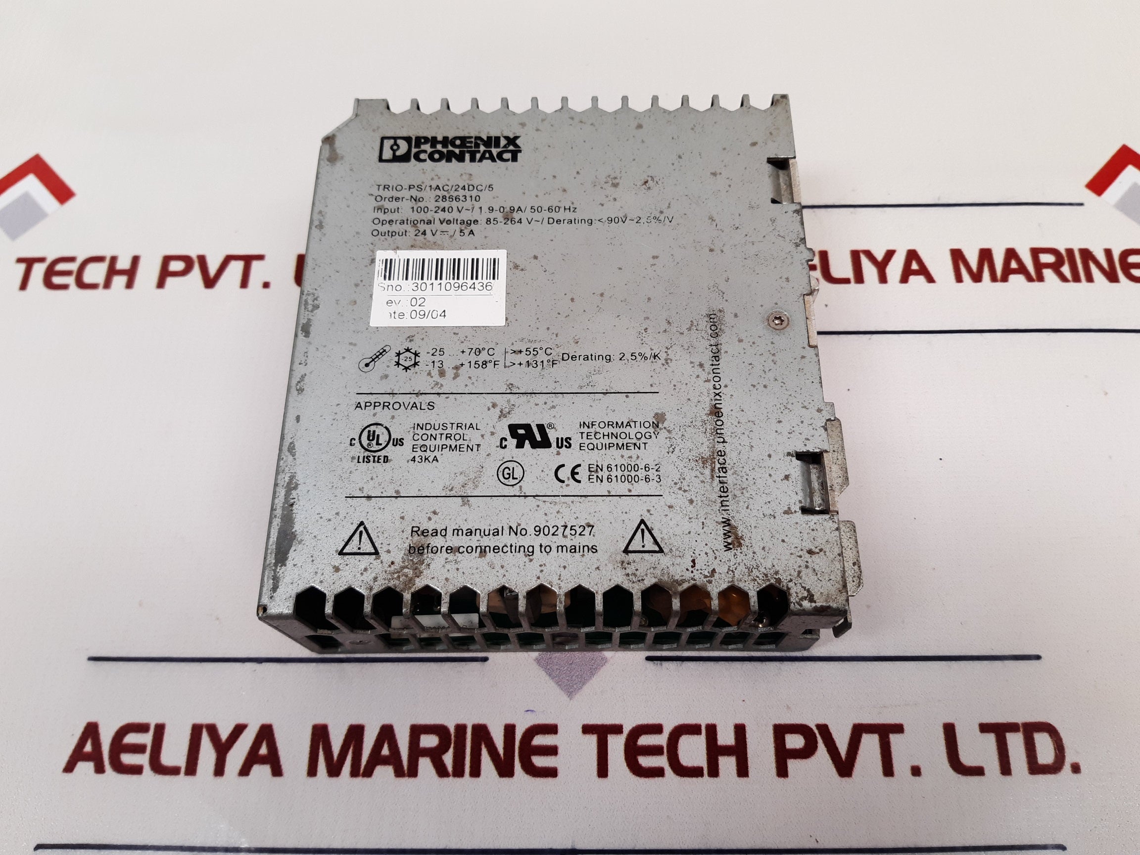Phoenix Contact Trio-ps/1Ac/24Dc/5 Power Supply Module 2866310 (En 61000-6-2) (En 61000-6-3)