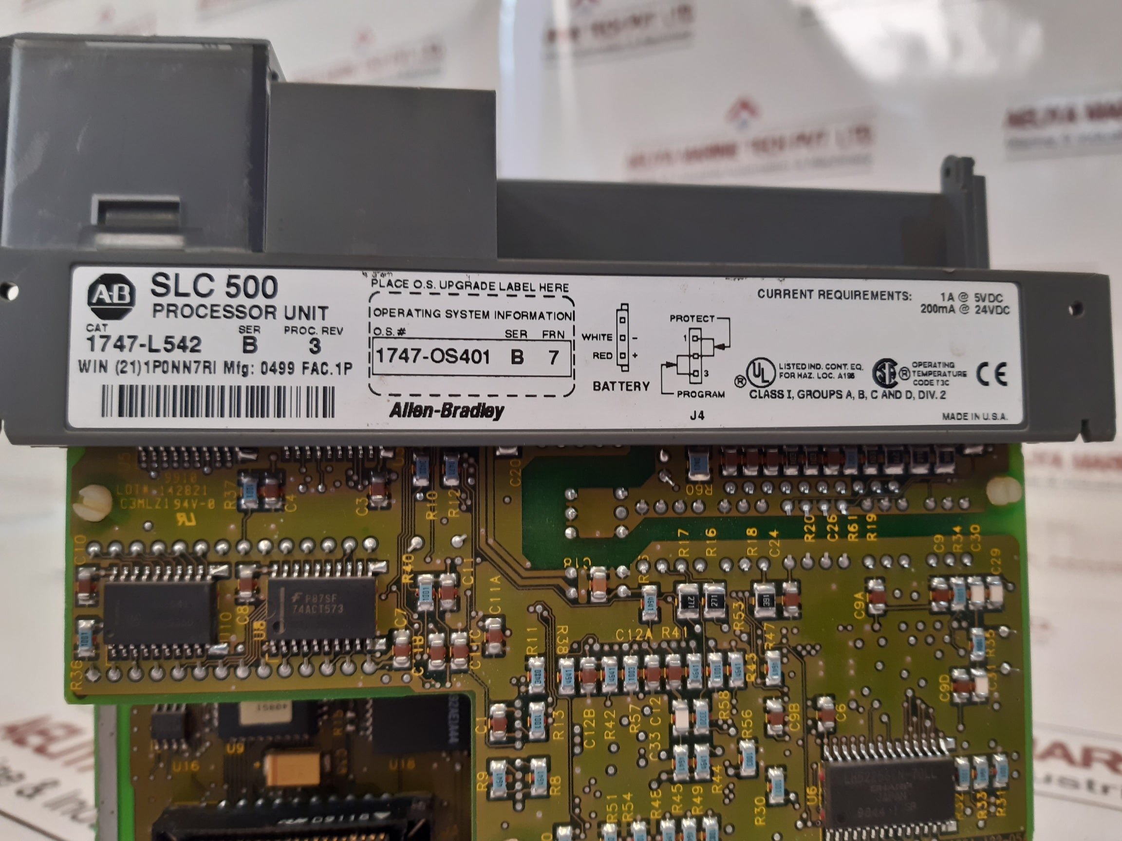 Allen-bradley Slc500 1747-l542 Processor Unit 9910