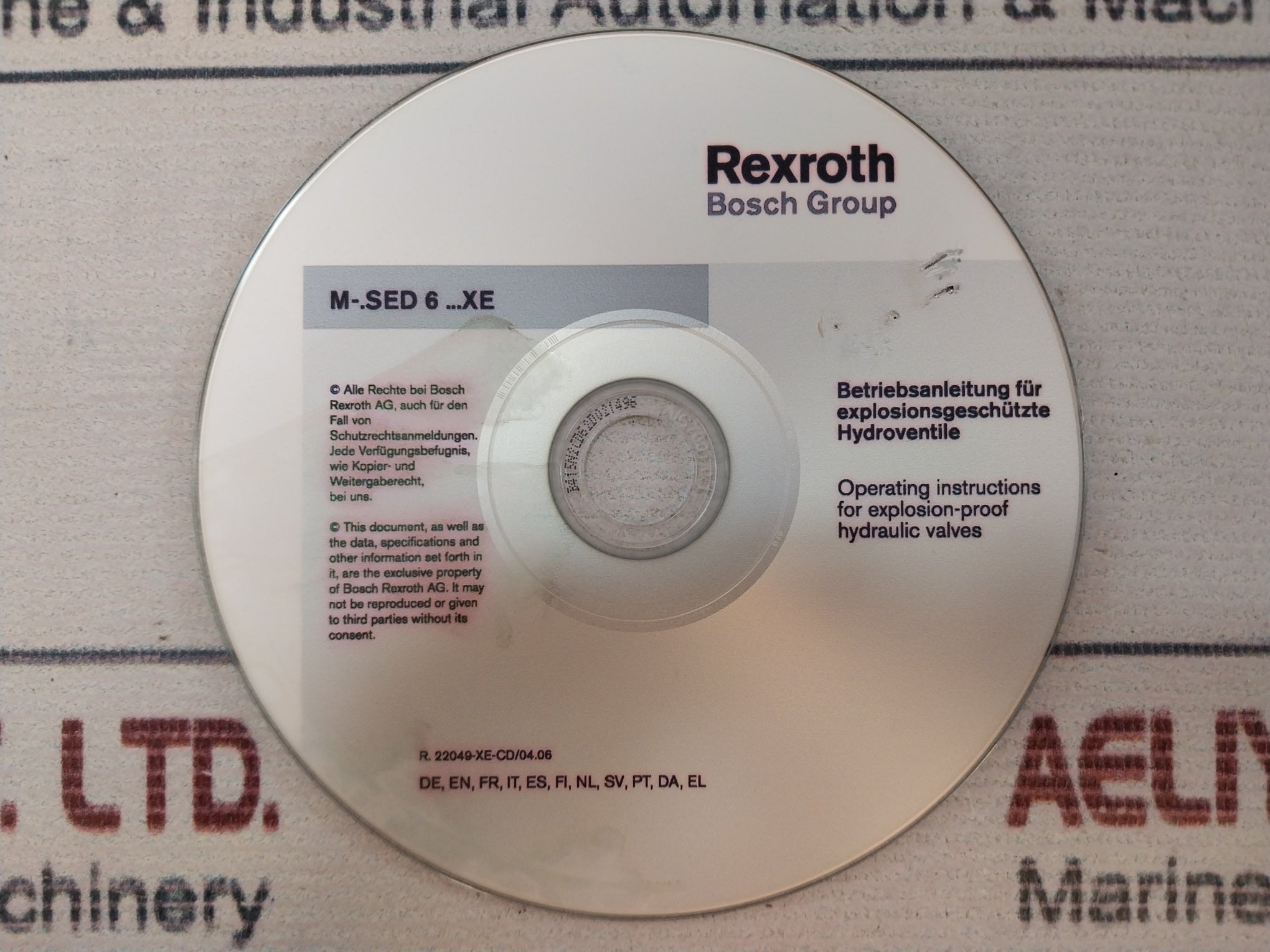 Rexroth R901269665 Explosion-proof Hydraulic Valve Gz45-2 Xe 