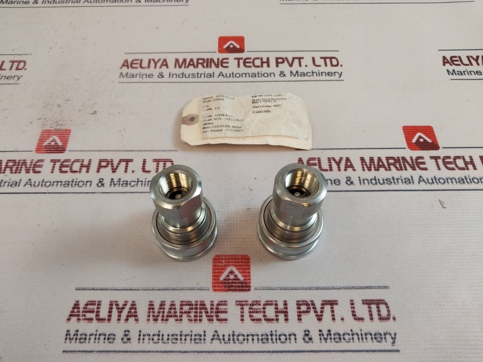 Lot of 2X Eaton Hansen Series 4 Hydraulic Couplings Quick Disconnect 55908-8-8S
