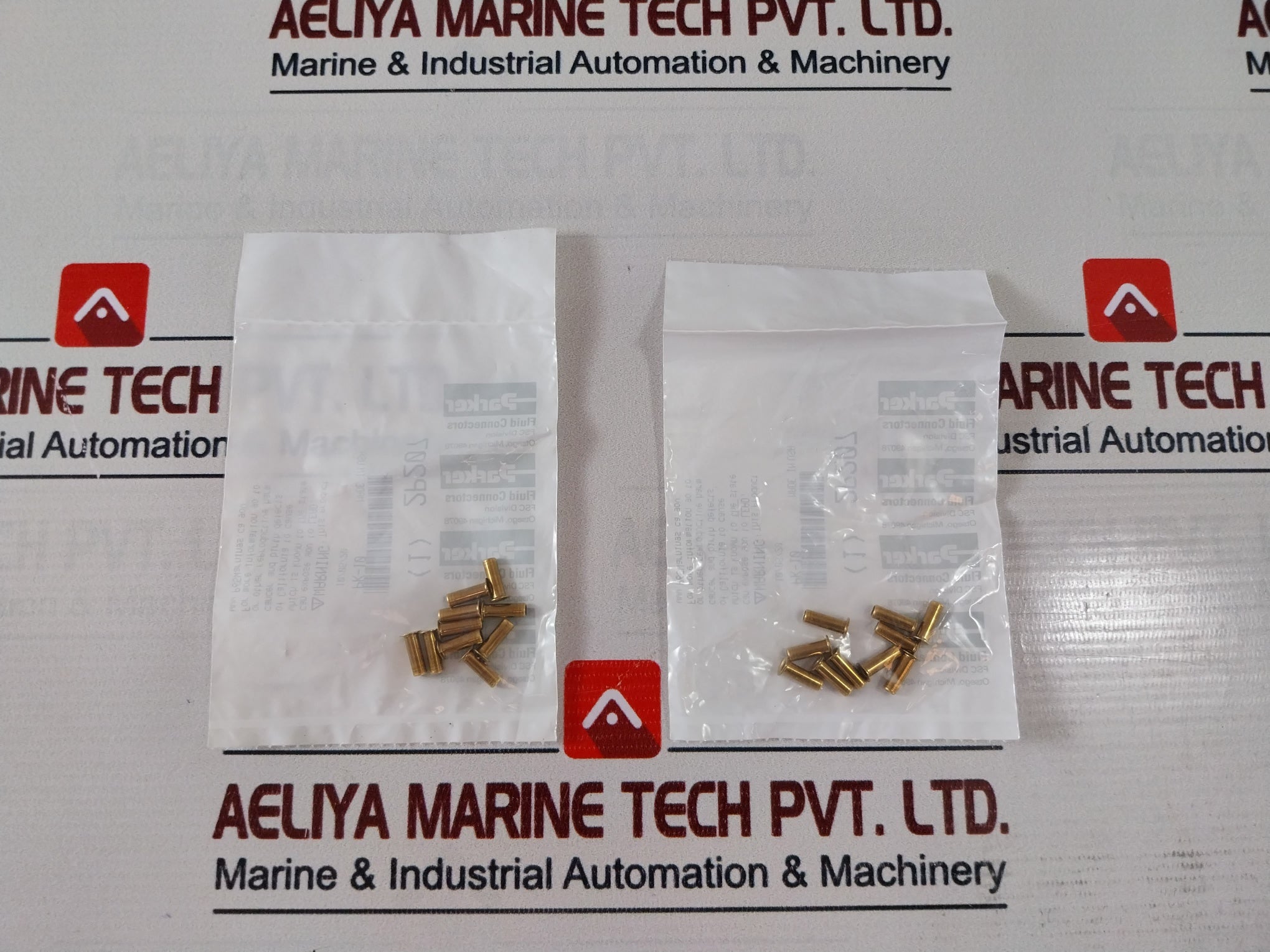 Lot of 20X Parker 2P207 Tubing Brass Fitting 1/4" Tube-1/8" PK-10