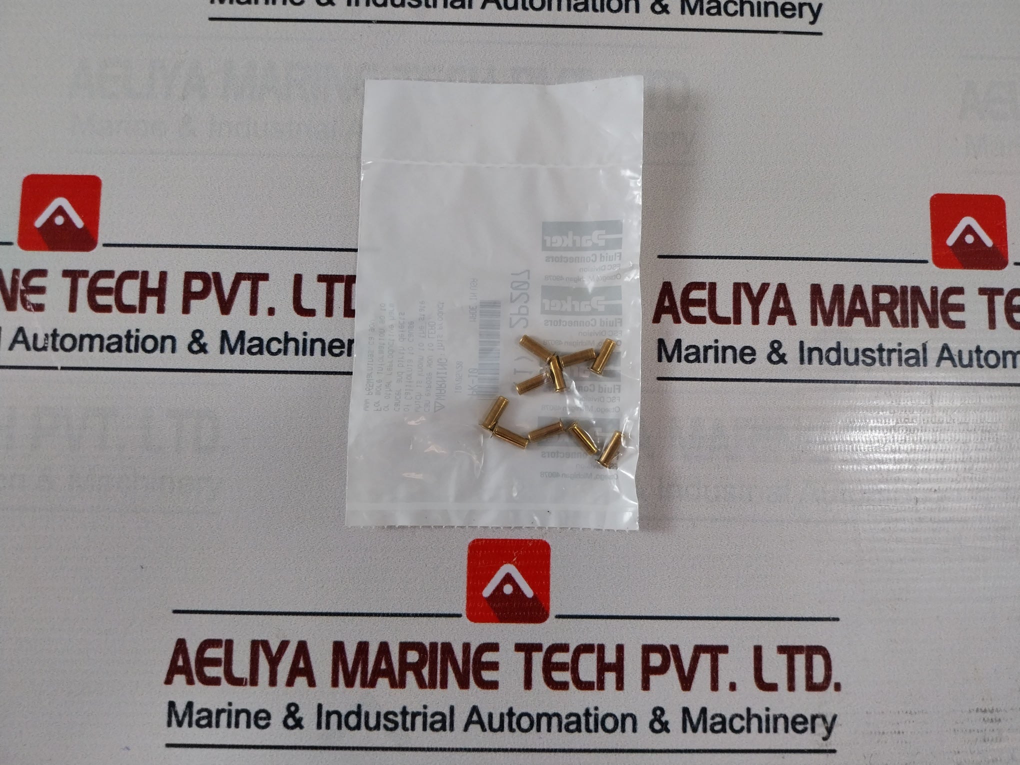 Lot of 20X Parker 2P207 Tubing Brass Fitting 1/4" Tube-1/8" PK-10