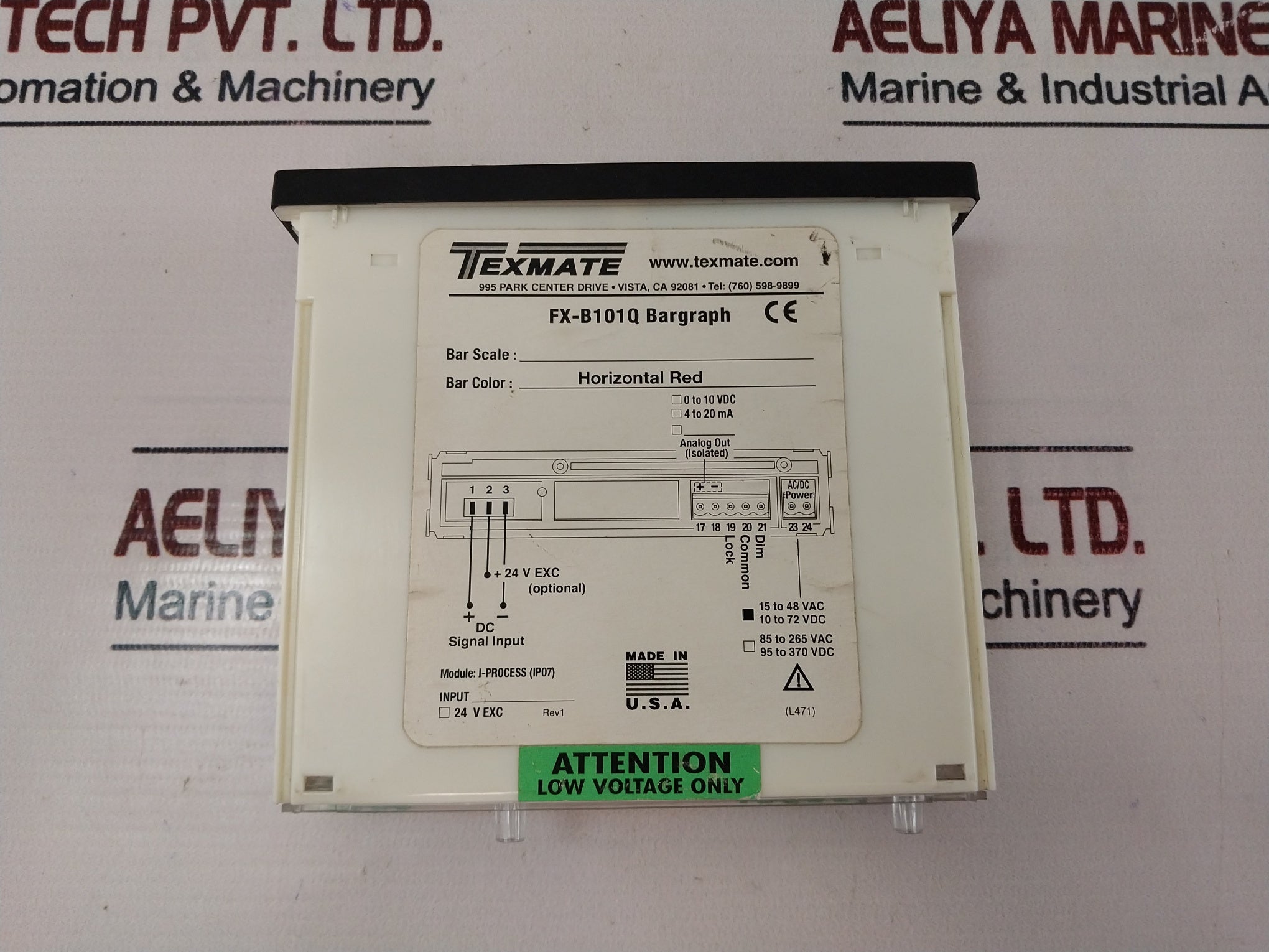 Texmate Fx-b101Q Bargraph Meter 0-3000 Rev-1