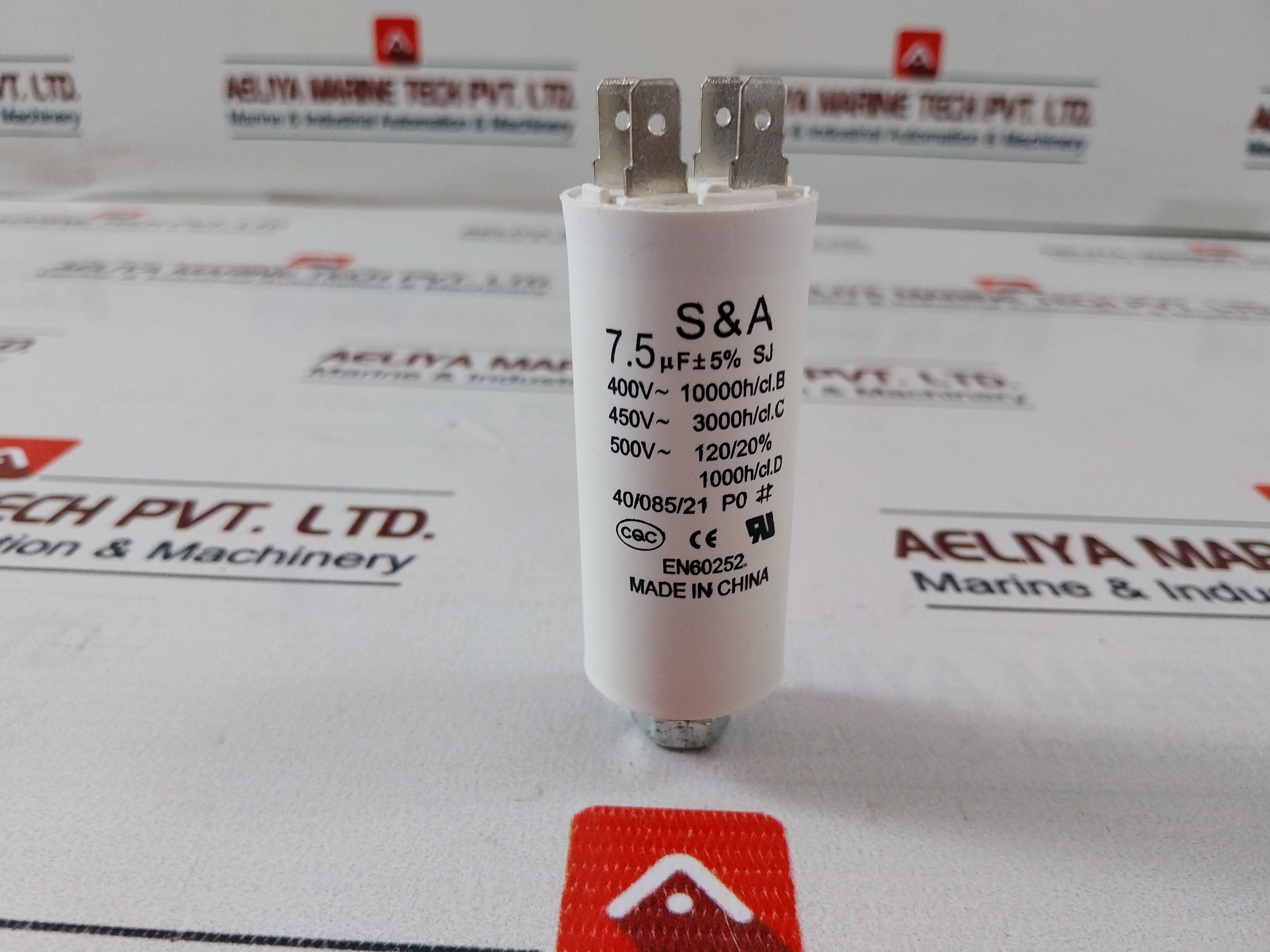 Lot of 33X S&a Cbb60 Motor Running Capacitor 450VAC 1000H/CL.D EN60252