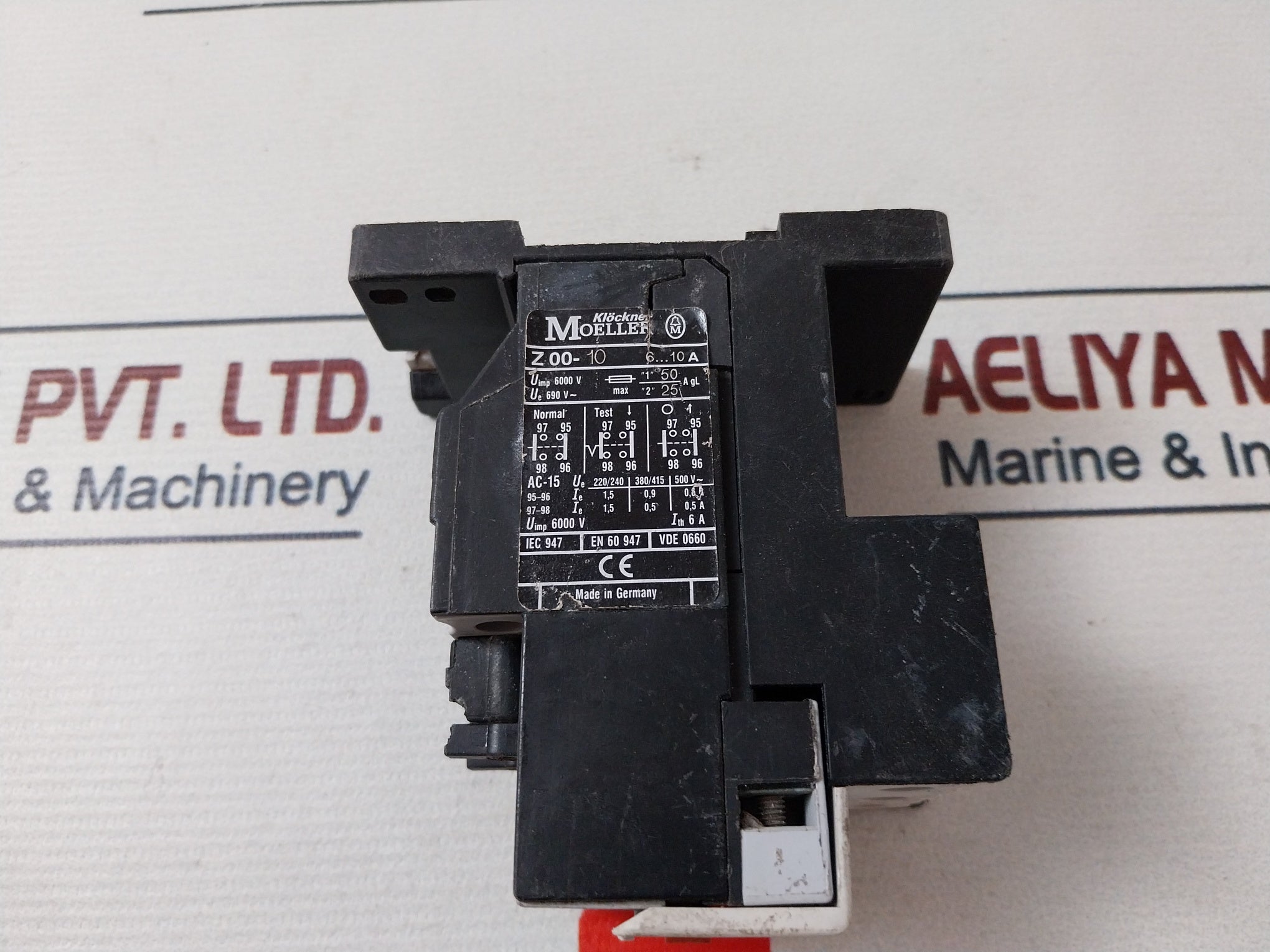 Klockner Moeller Z00-10 Overload Relay 6-10A 690V