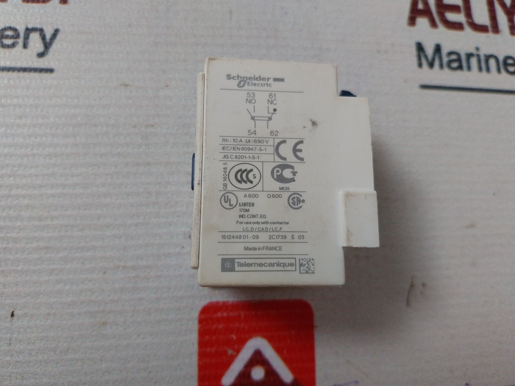Schneider Electric/Telemecanique Ladn11 Auxiliary Contact Block 10A 690V
