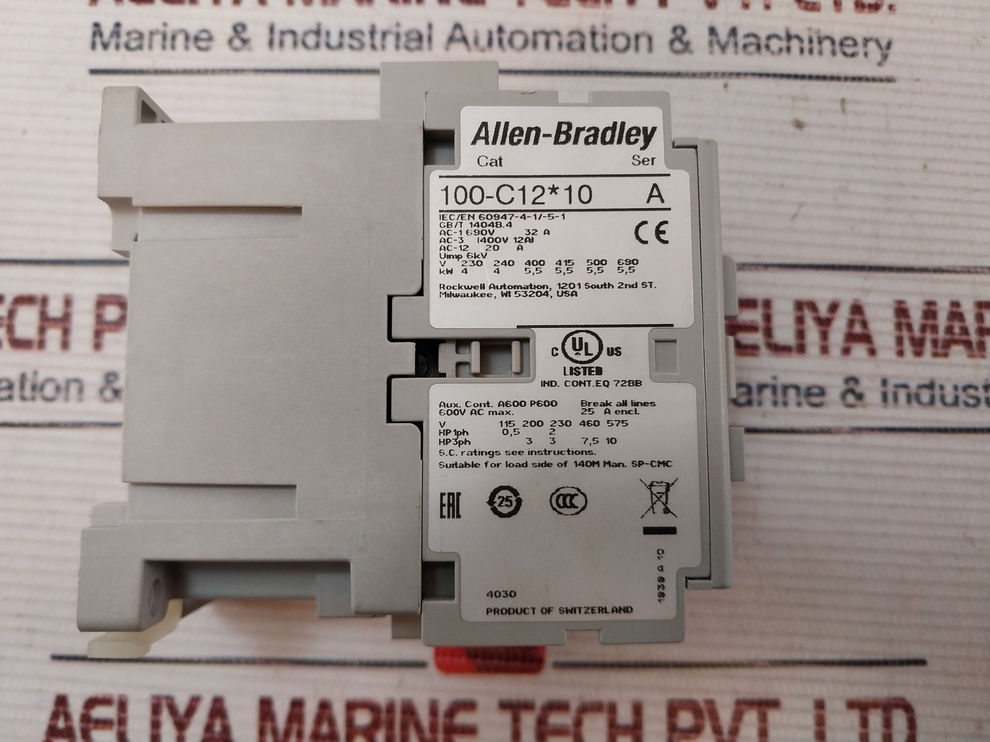 Allen-bradley 100-c12*10 Contactor Series A 50/60Hz