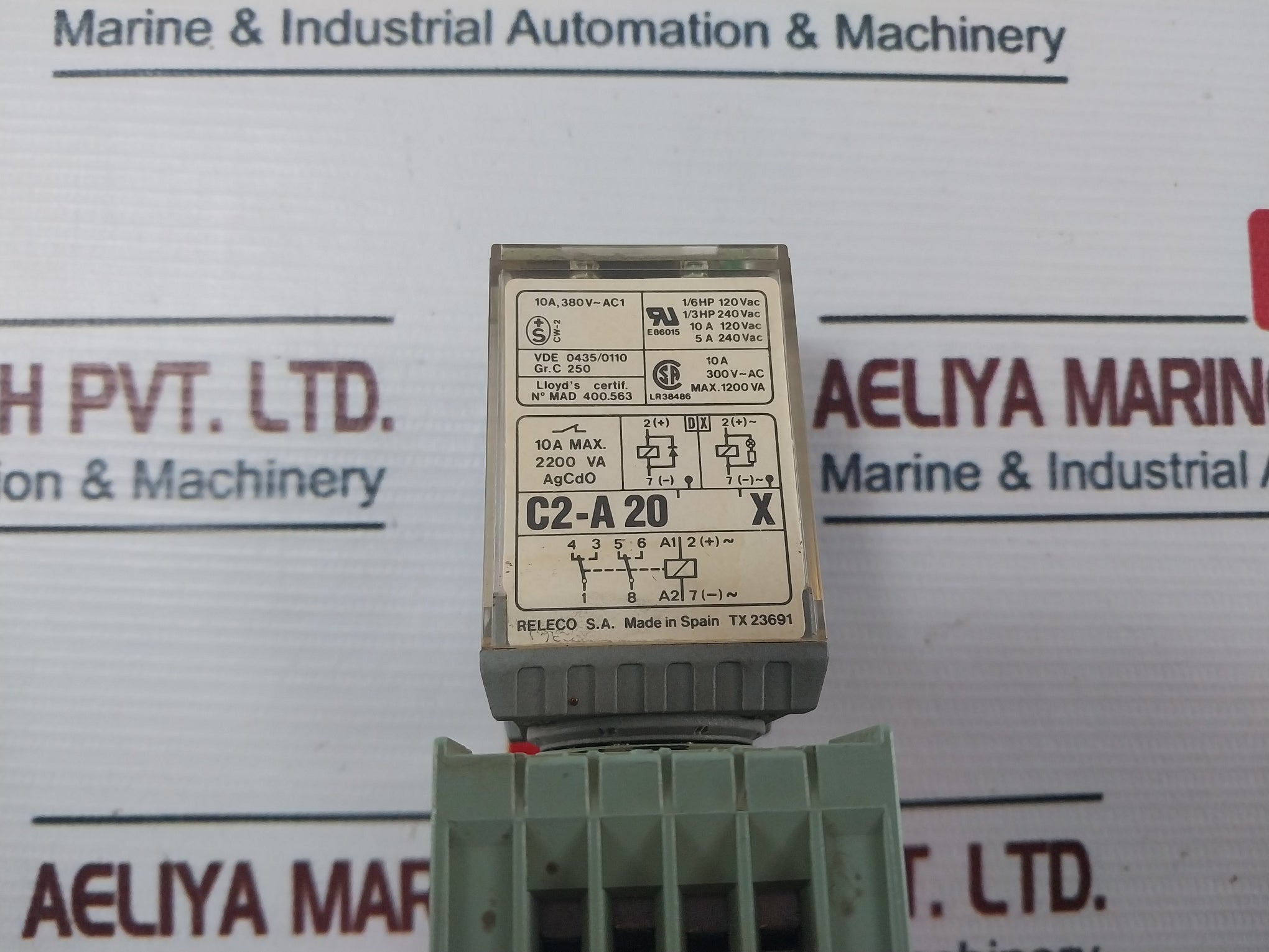 Releco C2-a20 X Relay With Base 10A 120Vac