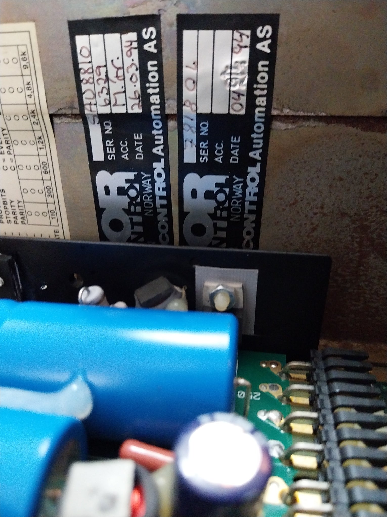 Nor Control Sau 8810 Signal Acquisition Unit 15Vdc 4A Vt25-373-99/X9