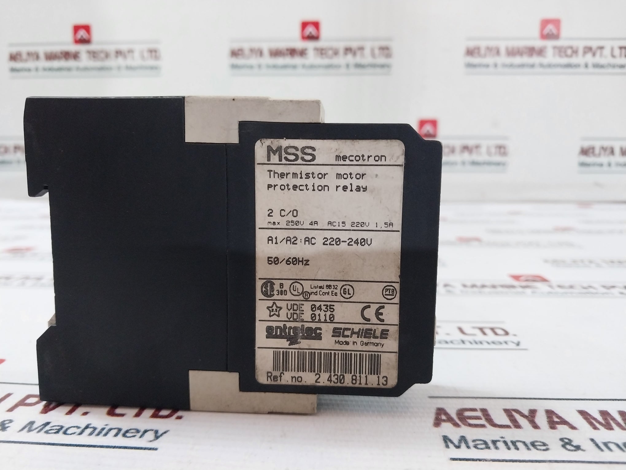 Entrelec 2.430.811.13 Thermistor Motor Protection Relay 250V 4A AC15 220V 1.5A