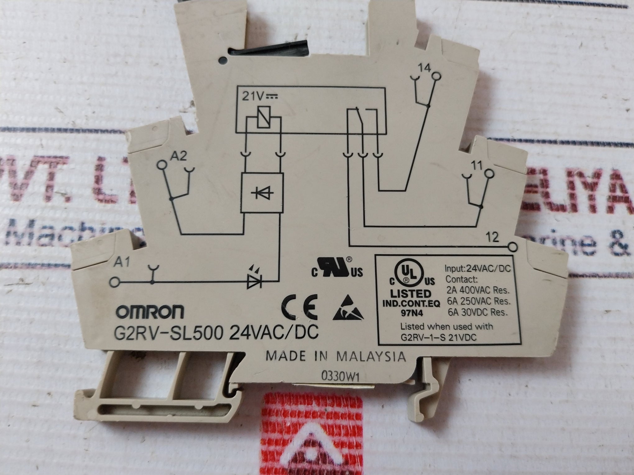 Lot Of 3X Omron G2Rv-sl500 Relay 6A 24Vac/Dc