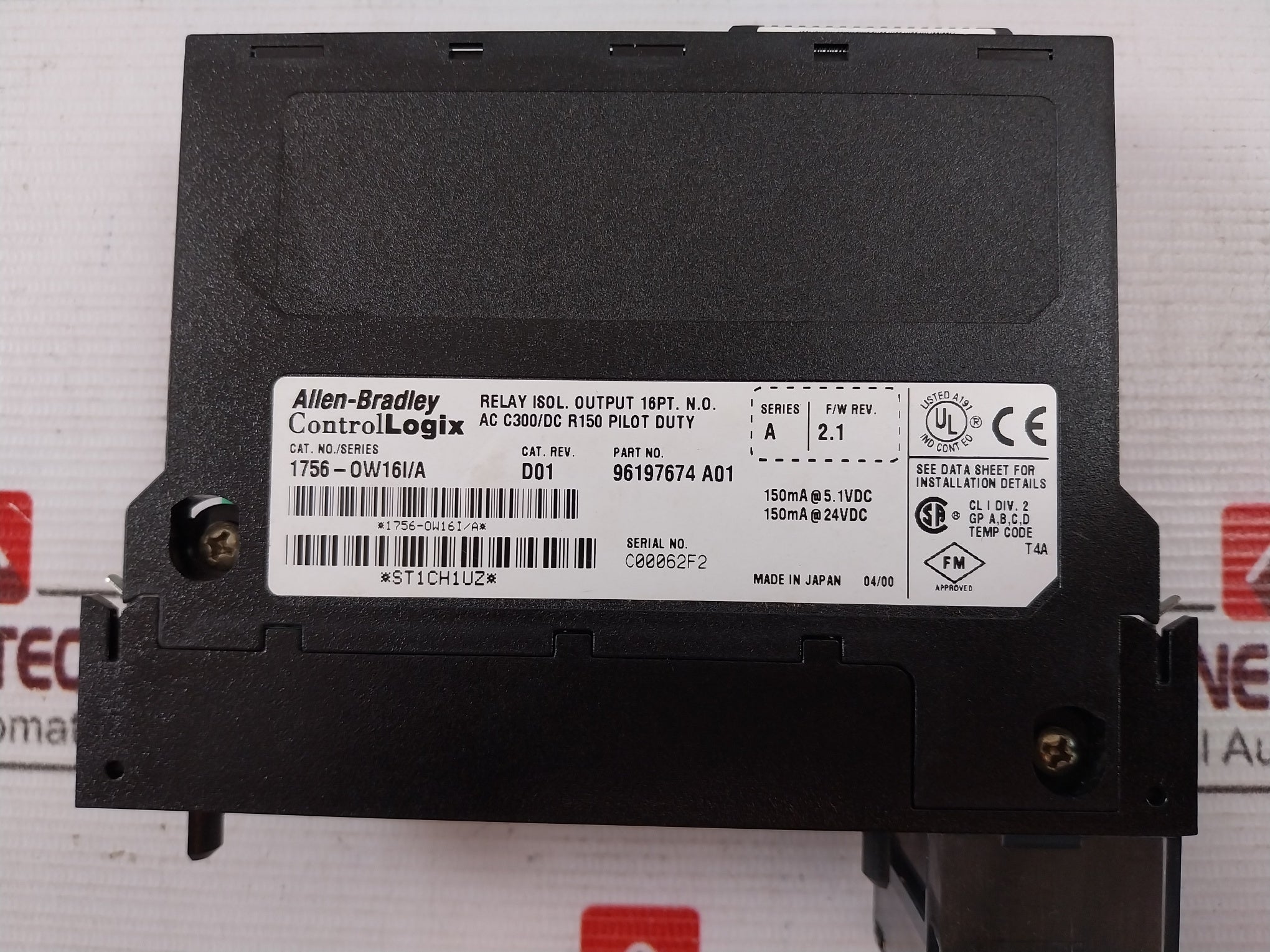 Allen-bradley 1756-ow16I Control Logix Isolated Contact Module