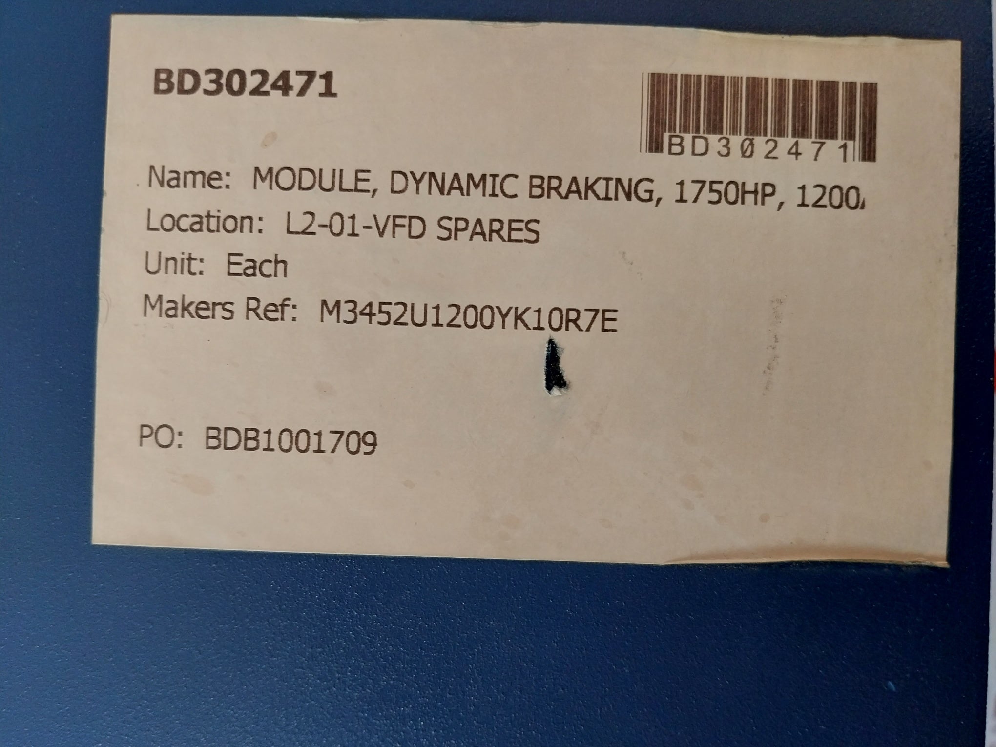 Bonitron M3452-u1200Yk10-r7E Heavy Duty Braking Transistor 690V Ac