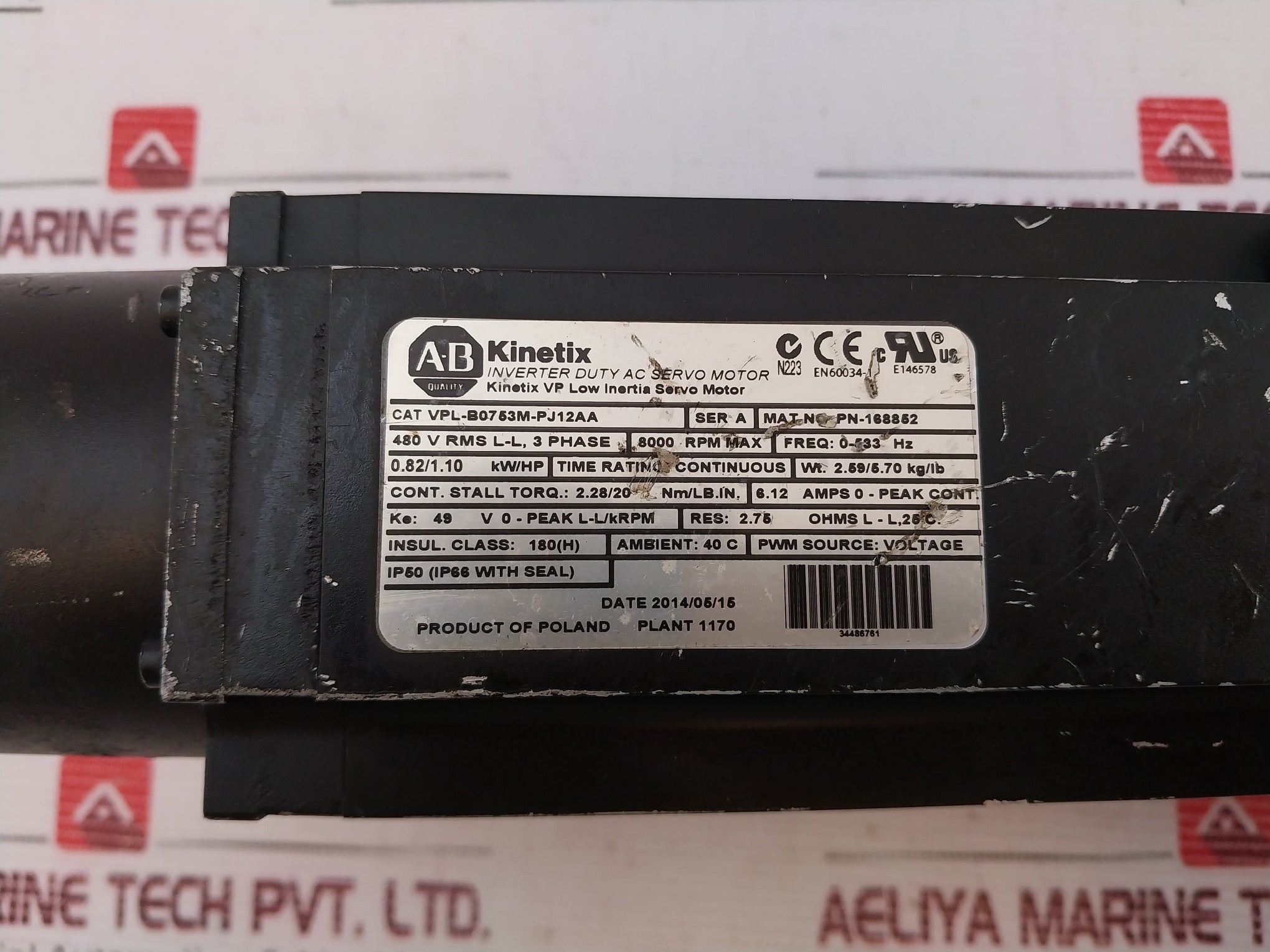 Allen-bradley Vpl-b0753M-pj12Aa Stepper Motor