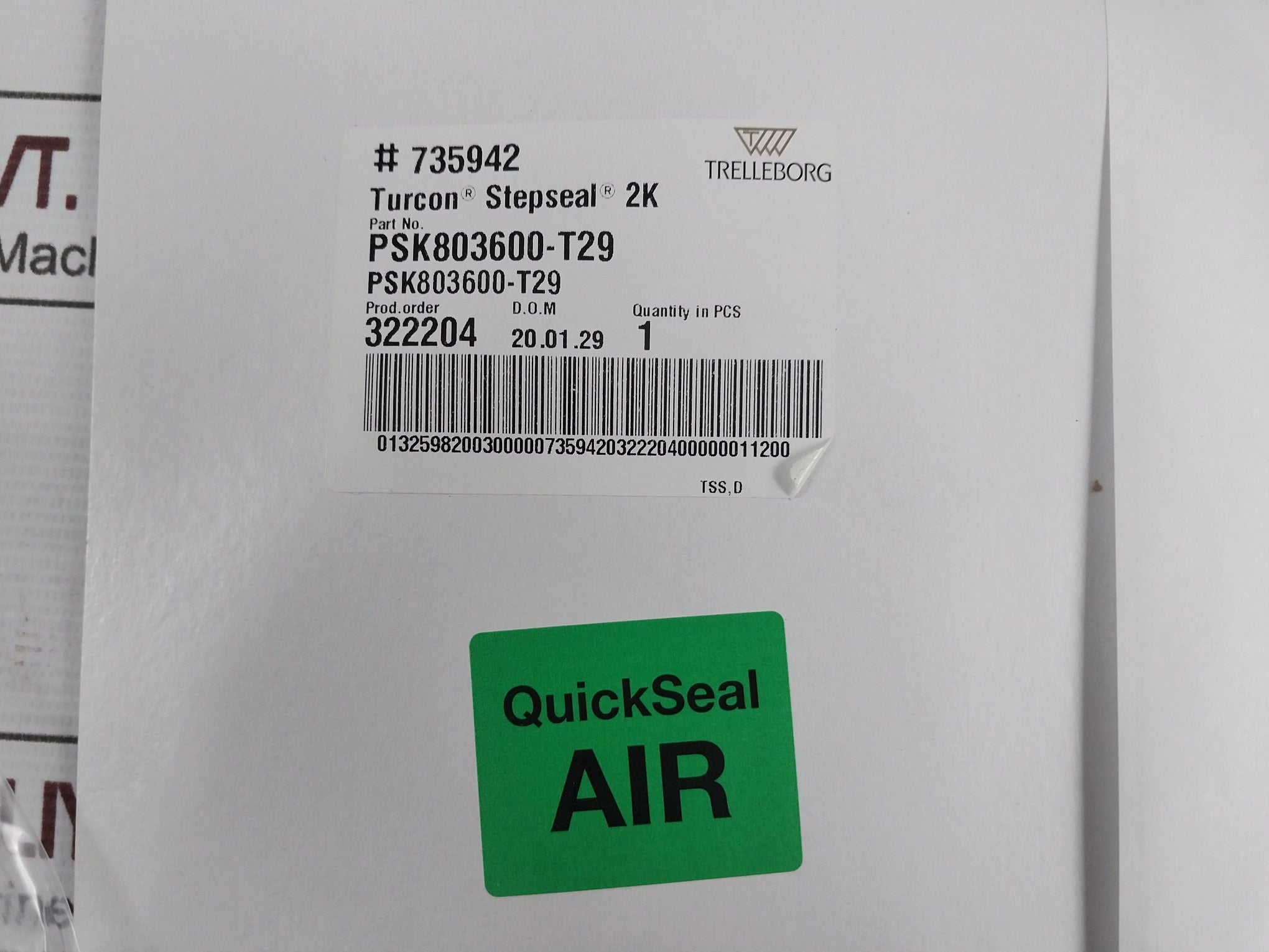 Trelleborg Ddm000137-n7Mbh Seal Kit 336X360X8.1 Psk803600-t29N Rexroth