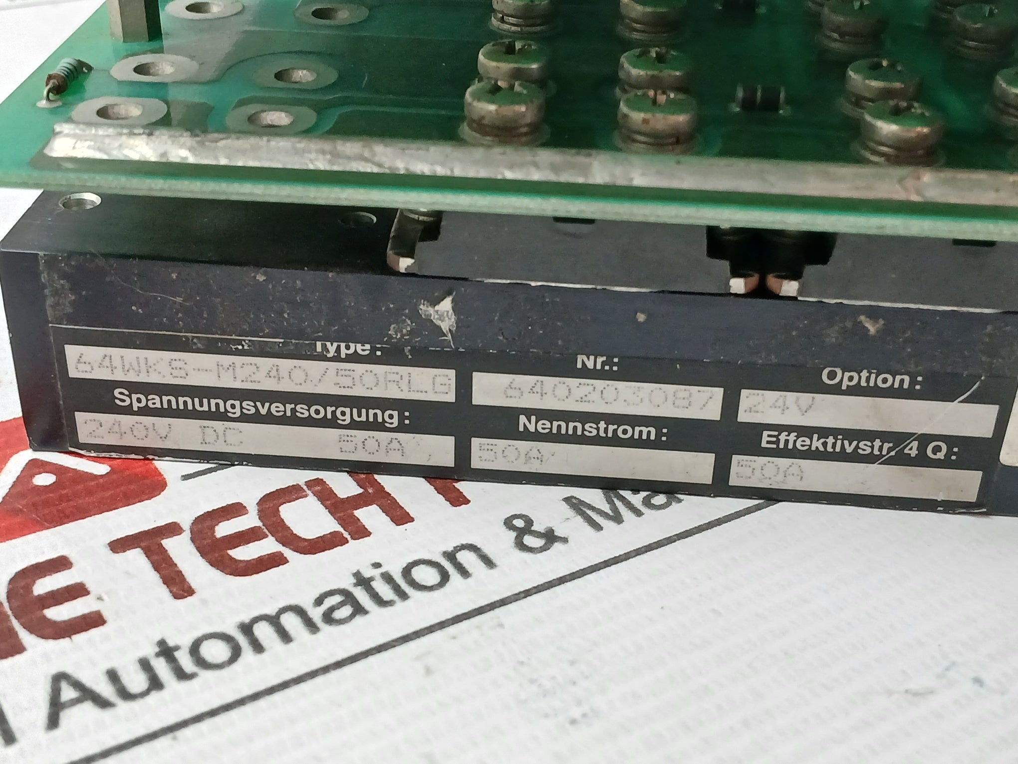 Procon Pas 60Wks-m240/6-kpt Rack Module Pro-60Wks-m240/6-pb 240Vdc 50A