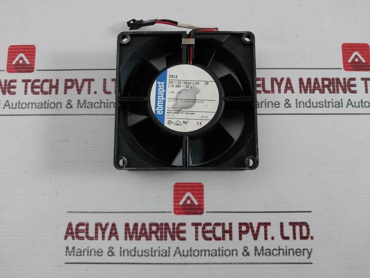 Ebm Papst 24V 100Ma 2.4W Dc Axial Cooling Fan 3314