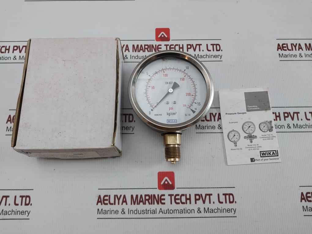 212.53.100 Pressure Gauge 0-230Psi 16Kg/Cm2 Wika
