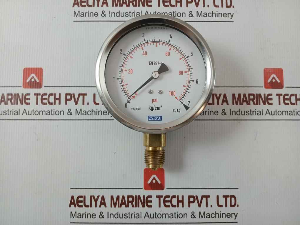 212.53.100 Pressure Gauge 0 To 100 Psi-7 Kg/Cm2 Wika