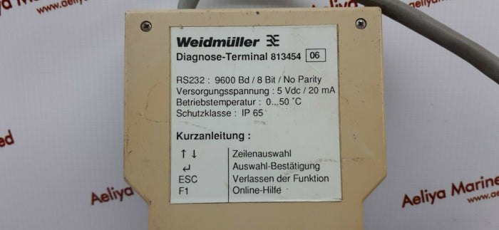 Weidmuller 813454 Diagnose Terminal 5 Vdc/20 Ma